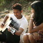 playing guitar